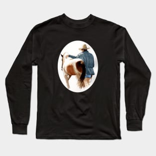 Rodeo Cowboy and His Horse Long Sleeve T-Shirt